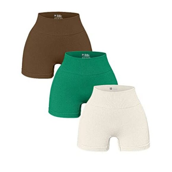 OQQ Women's Ribbed Seamless Workout Shorts - Picture 15 of 15